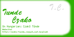 tunde czako business card